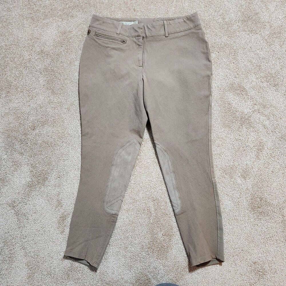 Ariat Sport Riding Breeches Womens 32R Tan Equestrian Full Seat Horse Pants